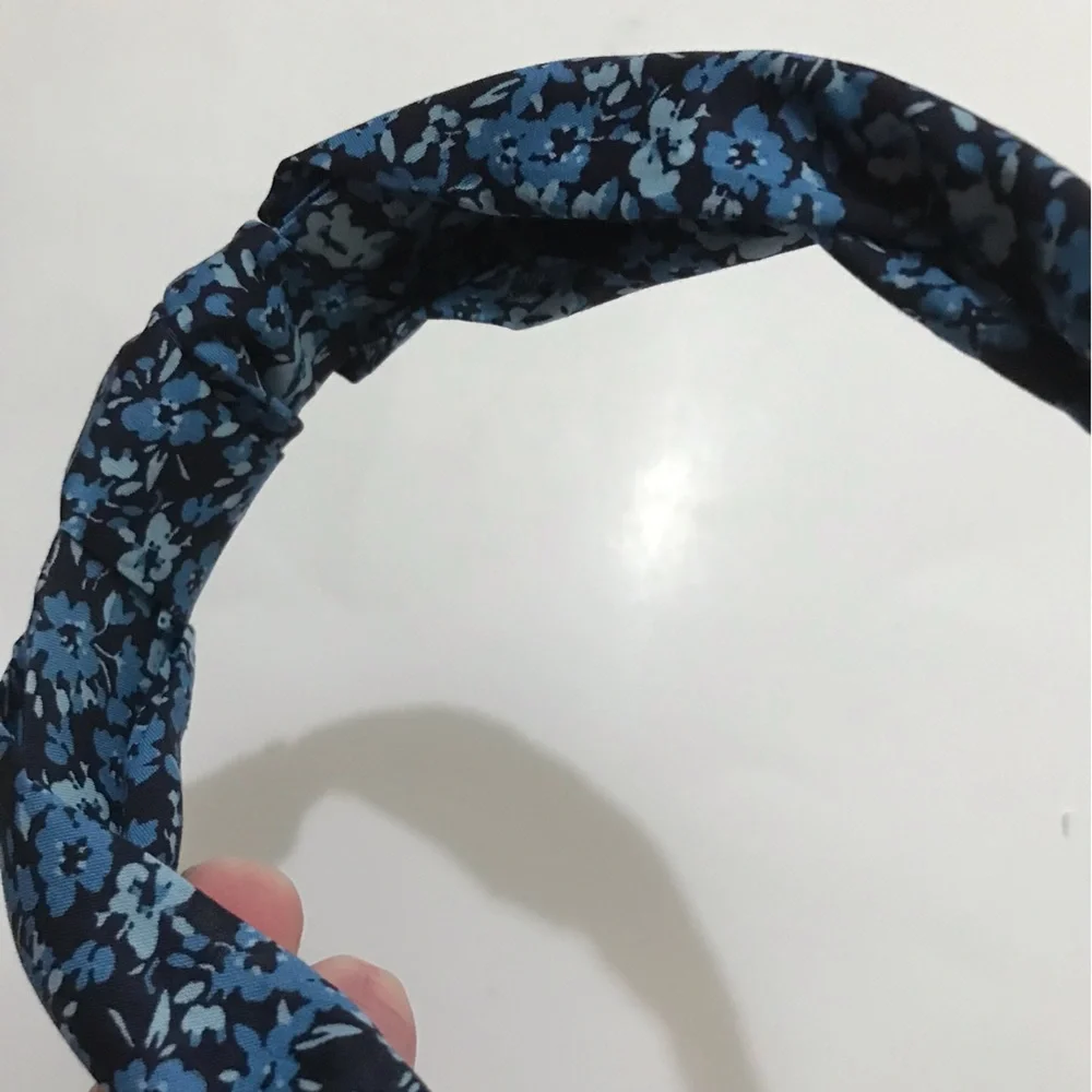 NWT J. Crew Floral Knot Headband, Boho Romantic Feminine Blue J. Crew Factory OS - Picture 7 of 11